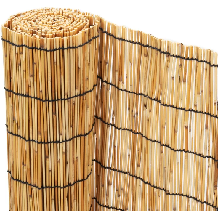 Ribelli Schilfmatten Sichtschutz Zaun 80x300cm, Sichtschutzmatte Wetterfest, Balkonsichtschutz 100% Schilfrohrmatte, Natürlicher Sichtschutzzaun für Balkon, Terrasse, Garten, Windschutz, Sonnenschutz
