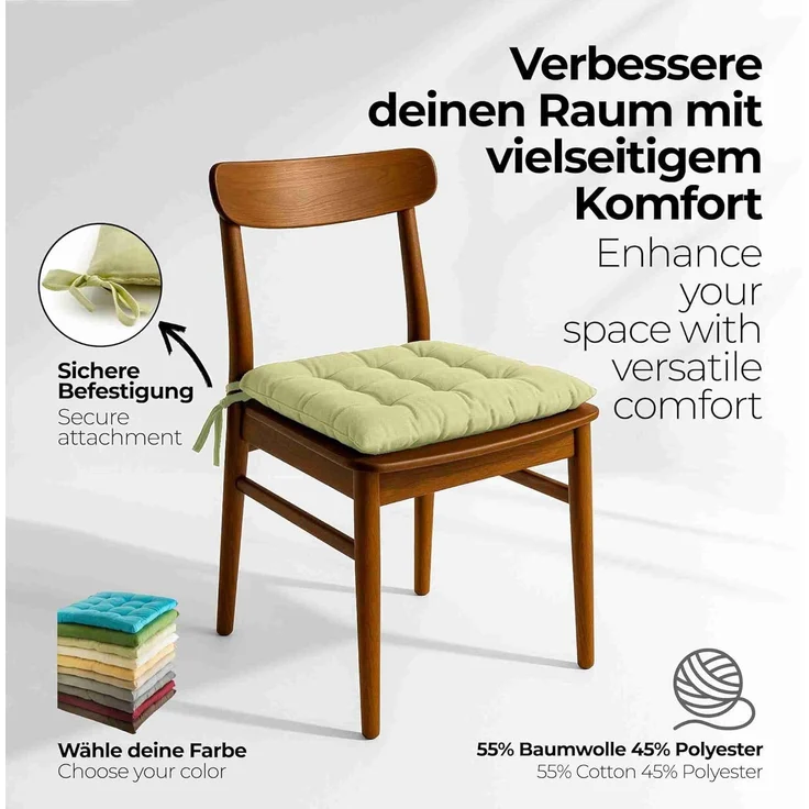 etérea Himmlische Qualität Sitzkissen etérea Sitzkissen Stuhlkissen Basic Auflage und – Bild 4