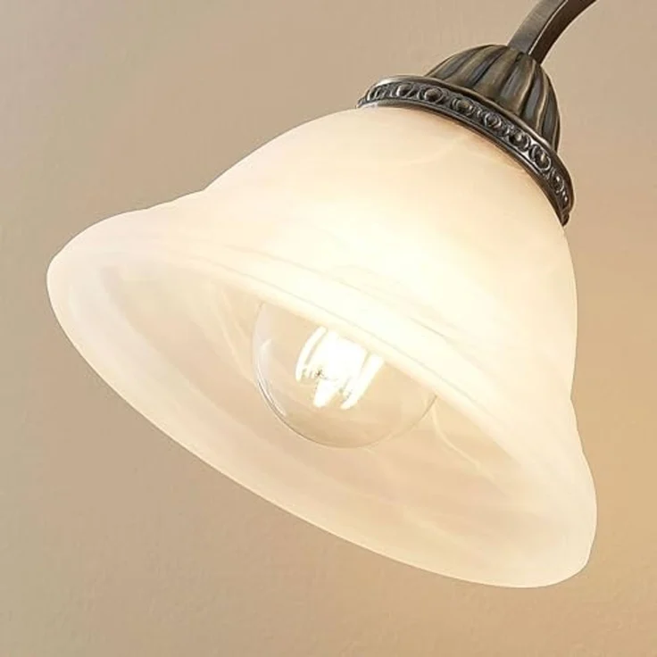 Lindby Tischleuchte Mialina, Glas Bronze IP20, 1x60 W – Bild 7