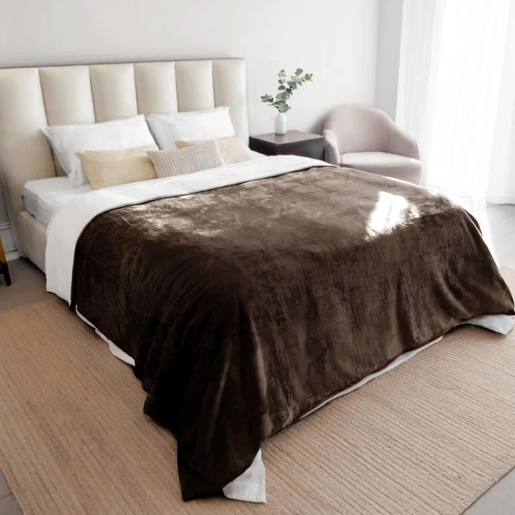 Dreamzie - wasserdichte Hundedecke Flauschig - 152x203cm - Braun