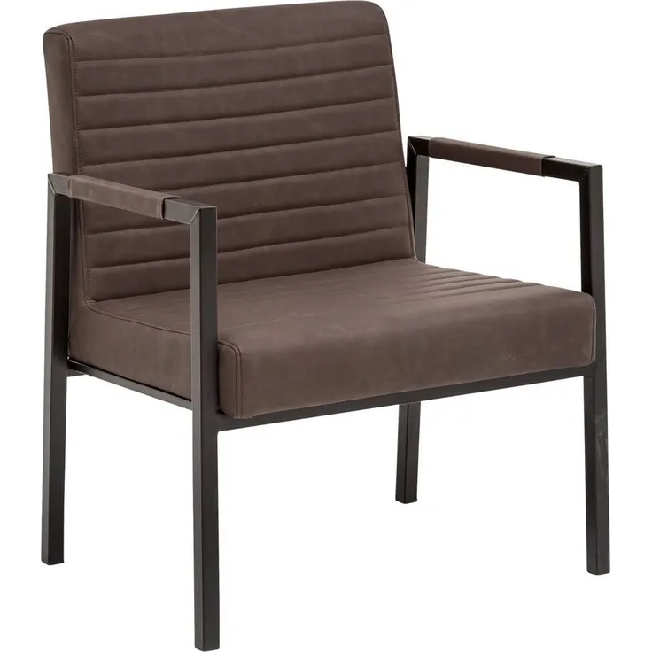massivum Armlehnstuhl Wellington braun XXL Stuhl Kunstleder Stahl 78x89x61 cm hochbelastbar für Senioren Pflege Adipositas Esszimmer