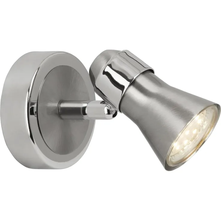 LED Wandstrahler, beweglicher Spot, silber verchromt