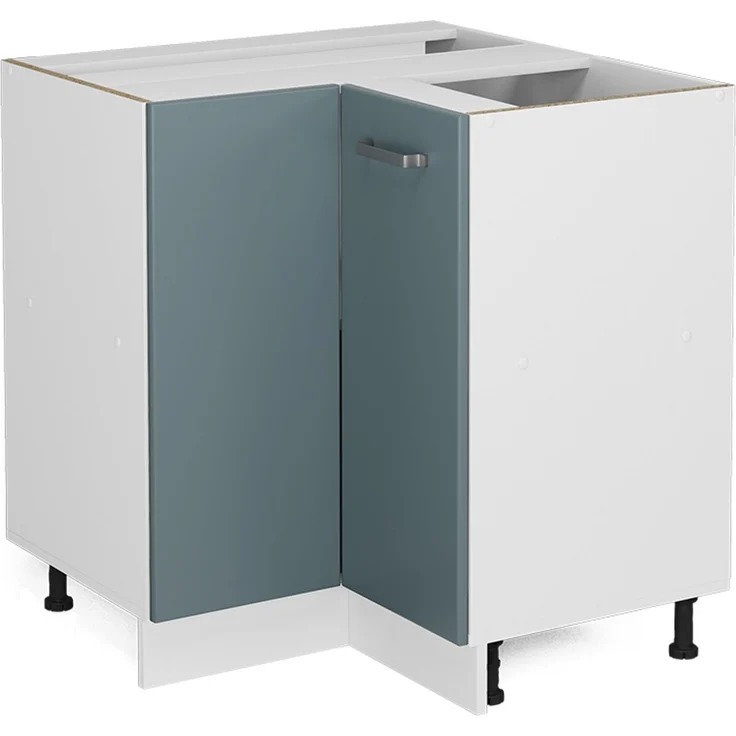 Küchenfront R-Line Blau-Grau 59.2 x 71.3 cm Möbelfront für den Eckunterschrank Vicco – Bild 5