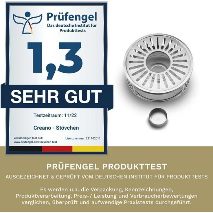 Creano Stövchen Stövchen “Stripes” Silver, (2-tlg), Teewärmer aus Edelstahl, stabil, sämtliche Teekannen geeignet – Bild 4