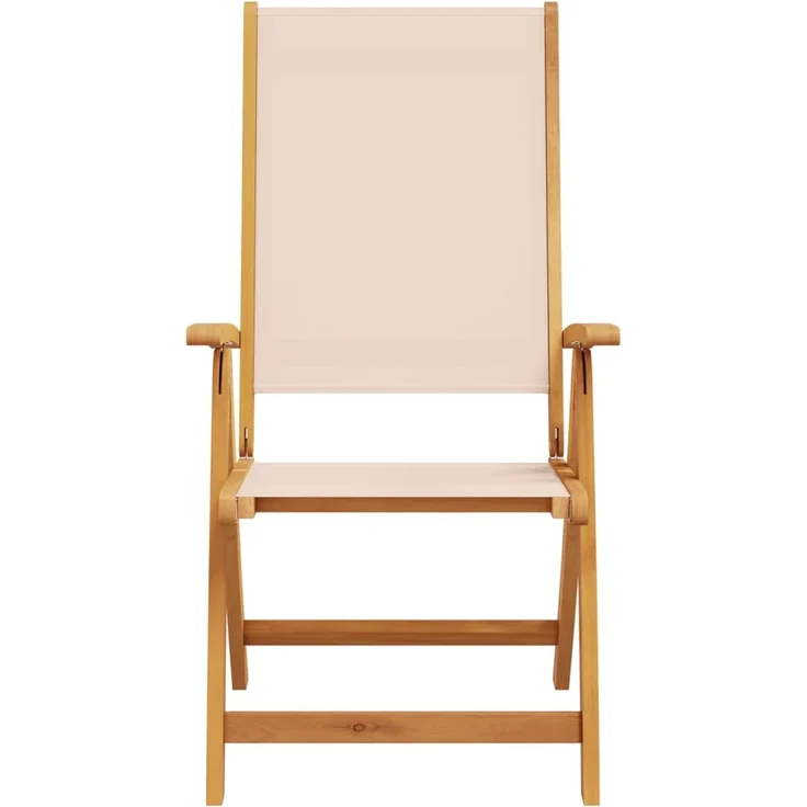 vidaXL Gartenstühle 2 Stk. Klappbar Massivholz Akazie und Textilene 4008420 – Bild 3