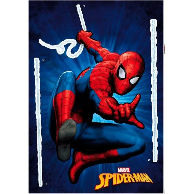 Komar Wandtattoo Spider-Man - Größe 50 x 70 cm (3 St), Künstler: Marvel, selbstklebend, Wandsticker, Kinderzimmer