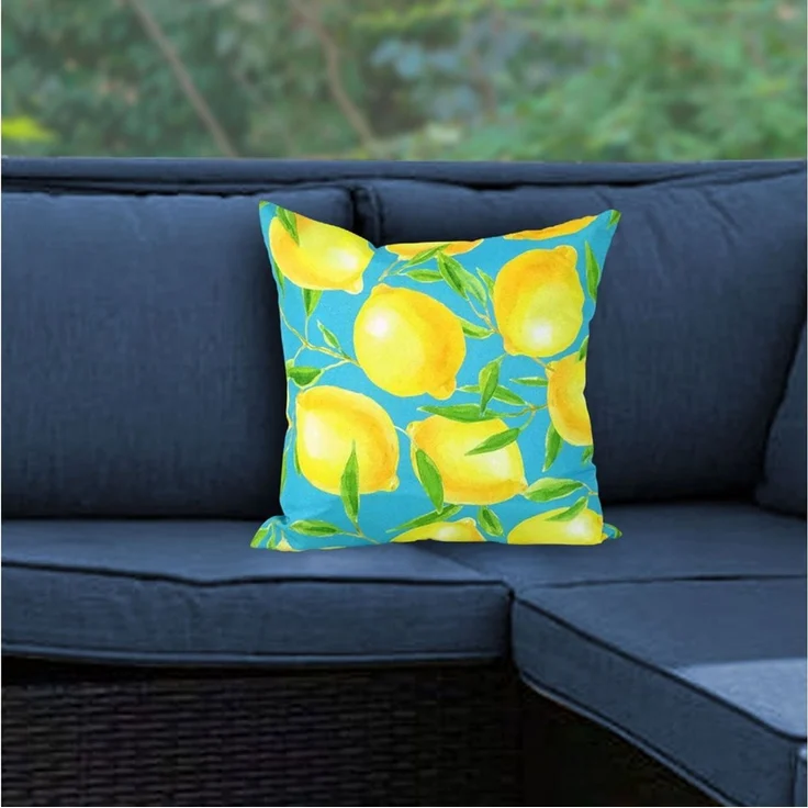 colourliving Dekokissen Sitzkissen Outdoor, Outdoor Kissen 45x45 cm, verschiedene Desings, schmutz- und wasserabweisend, einseitiger Motivdruck – Bild 3