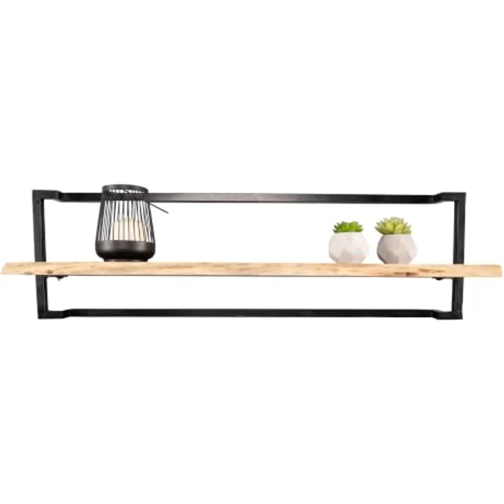 M2 Kollektion Angola 5 - Wandregal 65x30x27cm | Massivholz, Akazie | Massivholz, Akazie – Bild 2