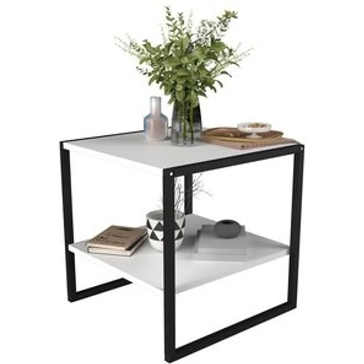 VCM Beistelltisch & Couchtisch Insasi 919063 Weiß H. 50 x B. 50 x T. 50 cm – Bild 6