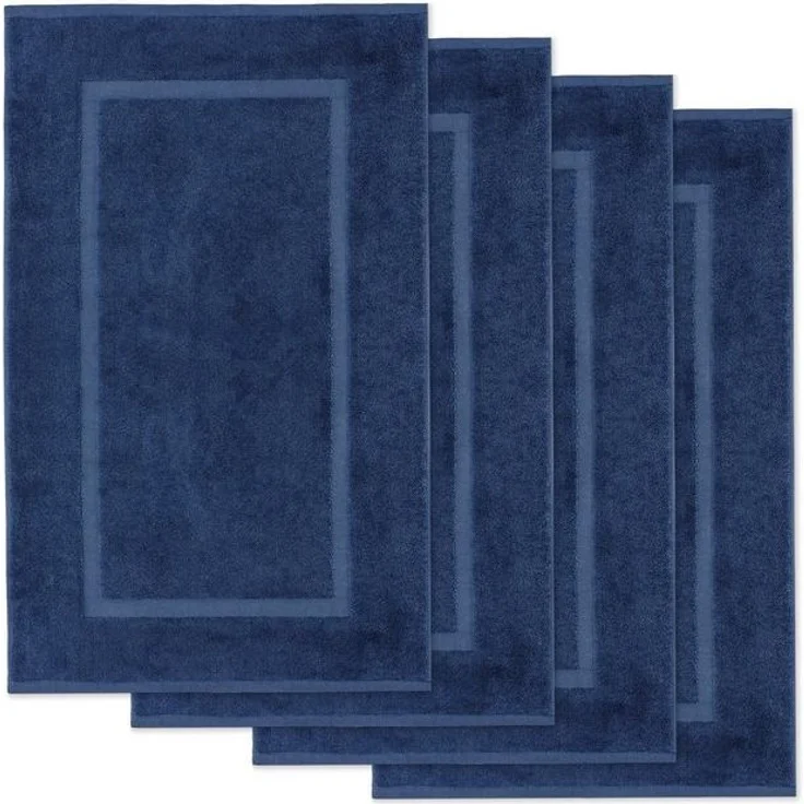 Lavea Badematte 4er Set Badeteppiche Elena Frottee 50x80 cm Badvorleger, 100% Baumwolle, 500 g/m² Frottier, weich & saugstark, pflegeleicht – Bild 4