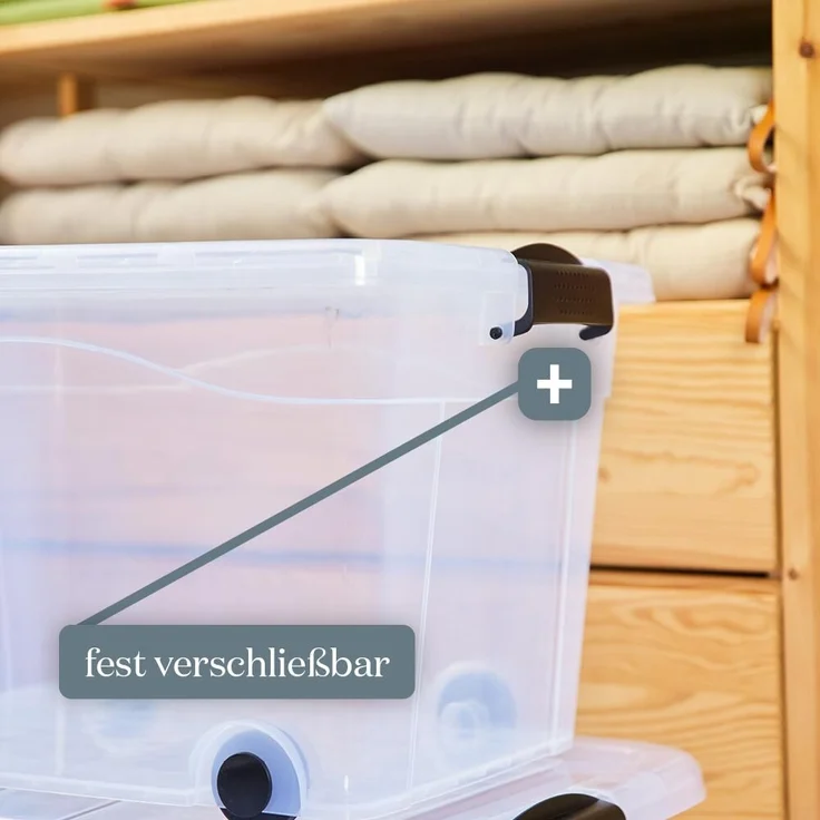 Aufbewahrungsbox 20l Anzio mit Rollen + Deckel