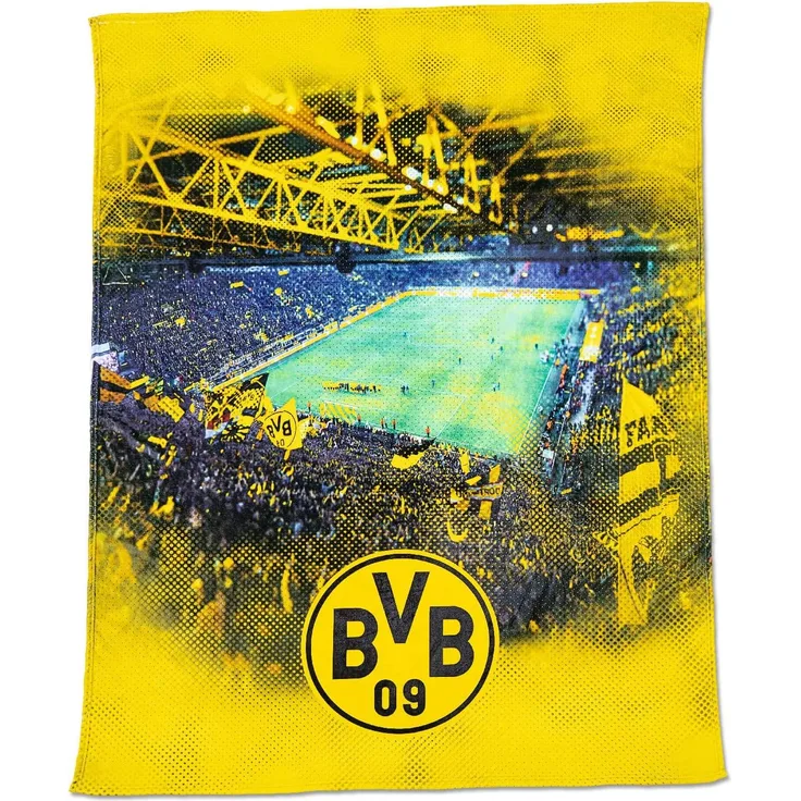 BVB Borussia Dortmund Fleecedecke Stadionprint 150x200 cm