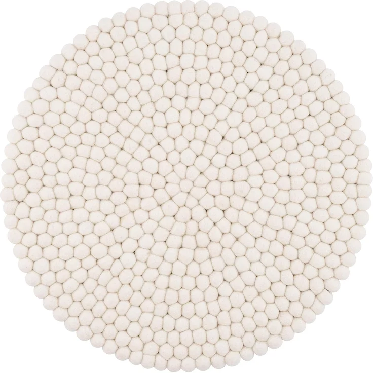 myfelt Stuhlkissen Filzkugel Sitzauflage ⌀ 36 cm, beidseitig verwendbar, 100 % Schurwolle