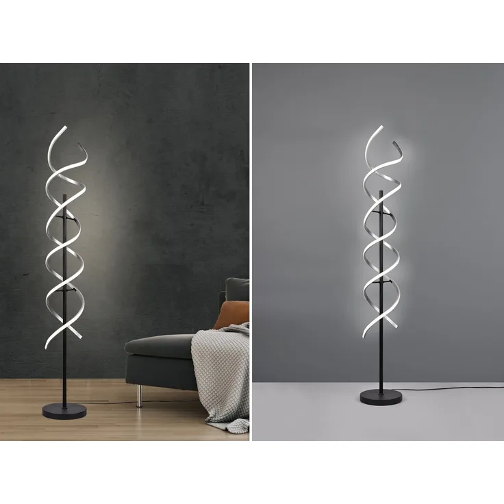 LED Stehleuchte SEQUENCE dimmbar Lichtfarbe einstellbar Silber 150cm
