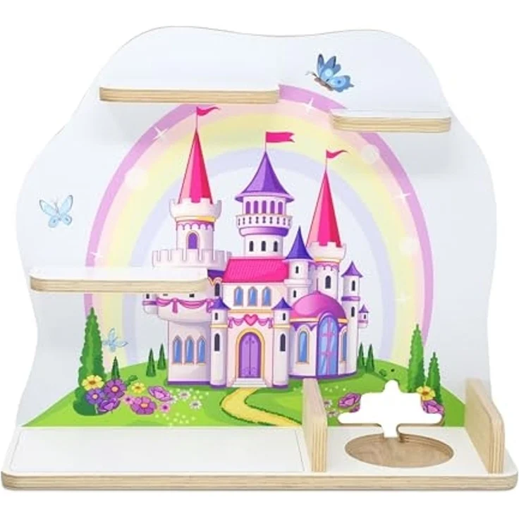 stadtecken Kinder Regal für Musikbox I Geeignet für die Toniebox und ca. 50 Tonies I Perfekte Aufbewahrung für Kinderzimmer I zum Aufstellen oder Aufhängen (Märchenschloss, Mittel) – Bild 4