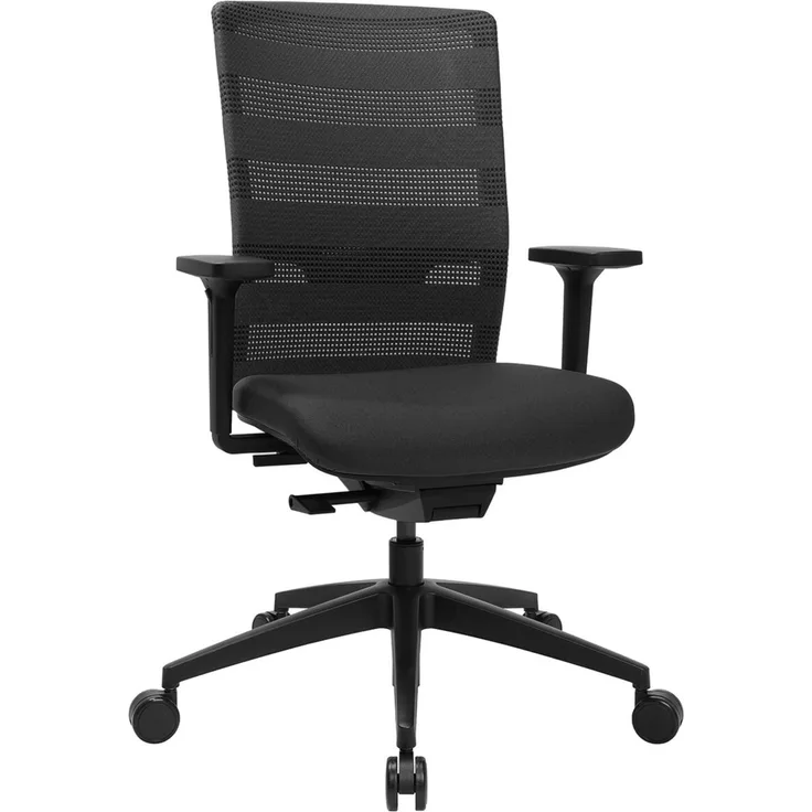 Sitness 'AIRWORK' Bürodrehstuhl Netzrückenlehne schwarz, Stoff schwarz, 63 x 116 x 57 cm, höhenverstellbar