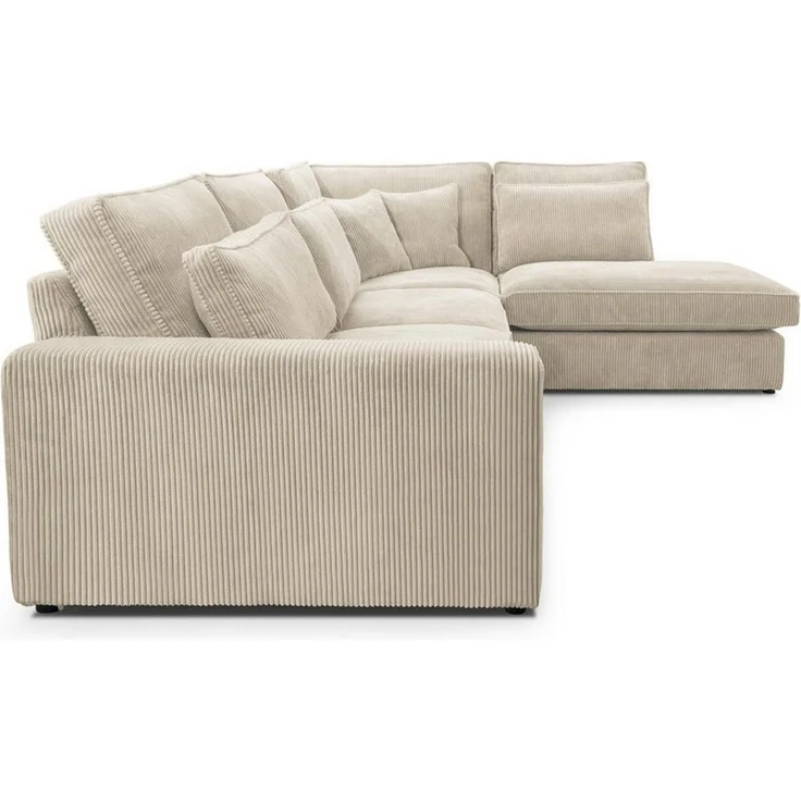 Beautysofa Ecksofa mit dekorativen Kissen PARMA, im modernes Design, klassische Polsterecke inklusive Wellenfedern – Bild 2