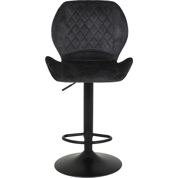 Barhocker Laatzen / Laila H, Stoff, Anthrazit, 42 x 96 x 51 cm
