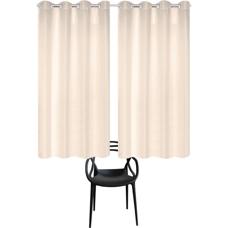 Home Basics Vorhang BENOGA 2er SET (2 St), Ösen, blickdicht, SET, Ösenschal, Uni, Dekostruktur – Bild 3