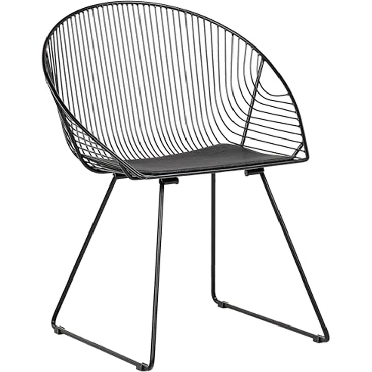 Metallstuhl schwarz 2er Set AURORA