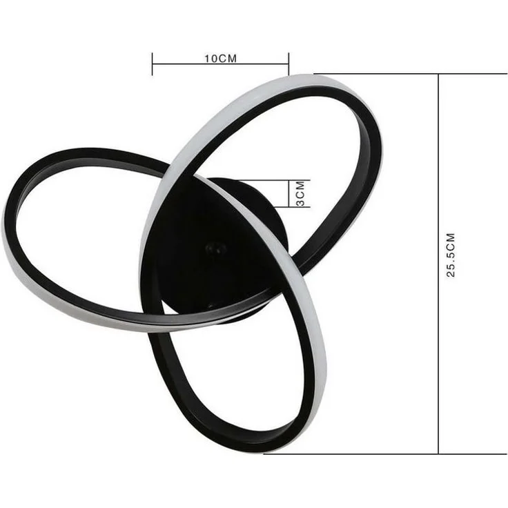 Nettlife LED Deckenleuchte Dimmbar 40CM Geometrie Design Wohnzimmer Deckenlampe fernbedienung, LED fest verbaut, Augenschutz – Bild 2