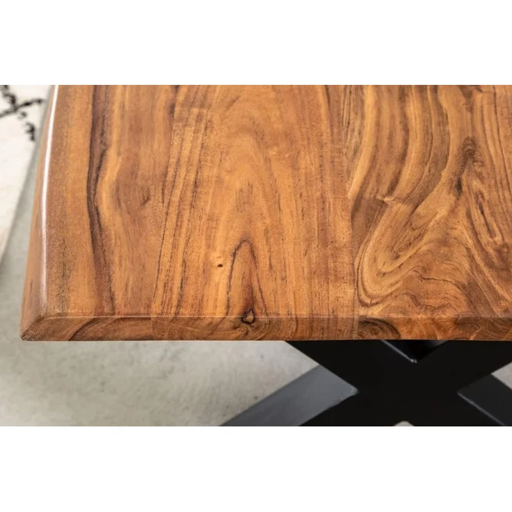 riess-ambiente Couchtisch MAMMUT 120cm natur / schwarz (Einzelartikel, 1-St), Massivholz · Metall · Baumkante · Akazie · Wohnzimmer · Industrial – Bild 7