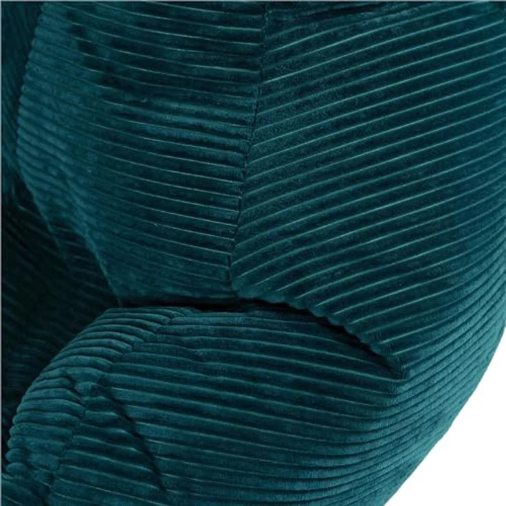 Icon Dalton XXL Sitzsack Cord, Blaugrün, Gaming Sitzsack Erwachsene mit Füllung, Bean Bag, Cord Sessel, Lounge Sessel, Lounge Stuhl, Schlafzimmer, Wohnzimmer, Wohnzimmer Möbel – Bild 8
