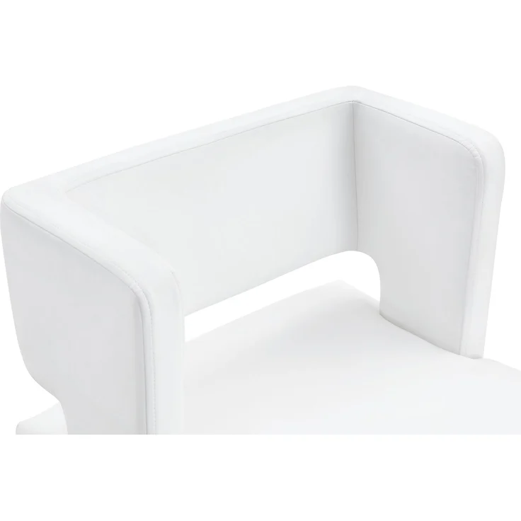 2er-Pack-Barstühle im nordischen Stil mit modernem quadratischem Design, silbernen Metallbeinen und einem leichten und bequemen Set. Erhältlich in mehreren Farben.--Weiß+Silber--91.4x53.3x48cm--YOUDENOVA – Bild 6