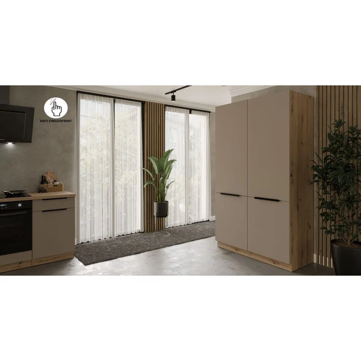 Winkelküche ARIA K-AR ECKE 1 - 215 x 220 + 120 cm Anti Fingerprint Küchenzeile Küchenblock Singleküche Einbauküche Küche Eckküche – Bild 4