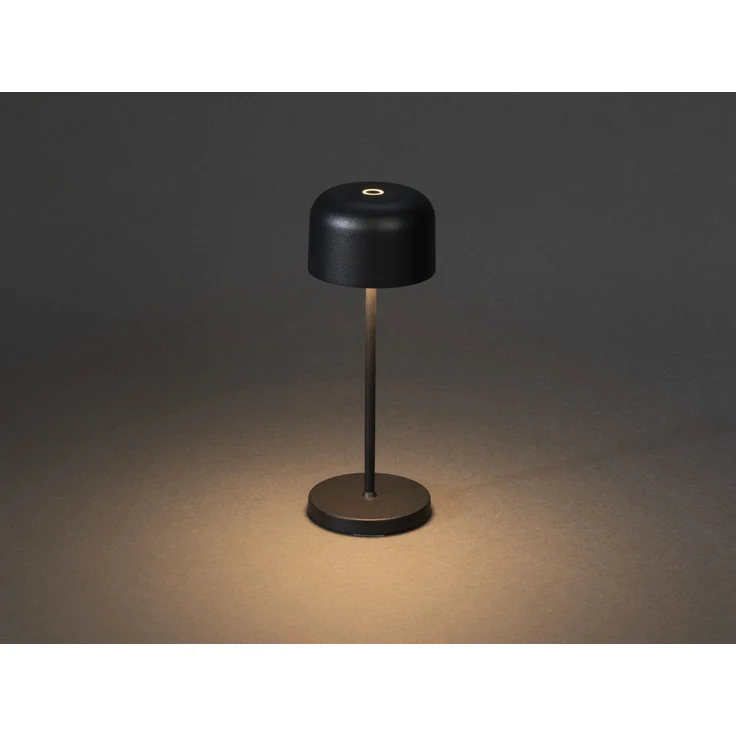 Kleine Akku Tischleuchte LILLE per USB aufladbar, Schwarz Höhe 20cm – Bild 3