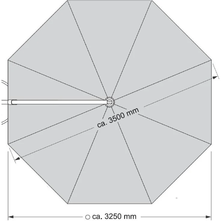 Sun Garden Easy Sun TM Ersatzbezug 350 cm - indigoblau B151 – Bild 3