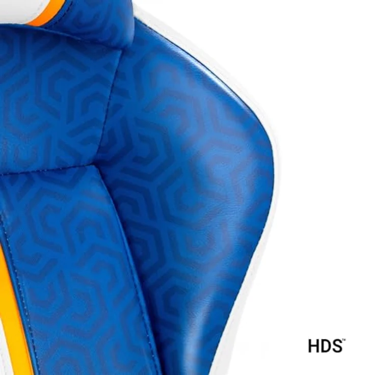 Diablo Chairs Gaming-Stuhl X-One 2.0 ergonomischer Drehstuhl mit Lendenkissen und Kopfstütze Leder HDS Tilttech-Verstellung Armtech-Armlehnen 64 x 33 x 120 cm Aquablau – Bild 7