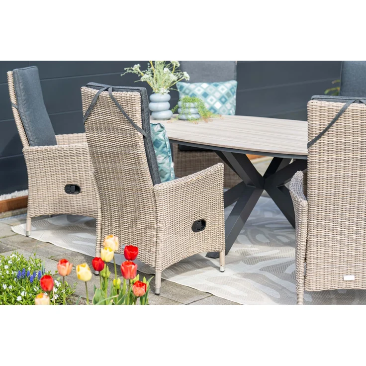 Gardissimo ARMATI Nonwood Alu-Gartentisch Gartenmöbel 180x115cm (oval) – Bild 8