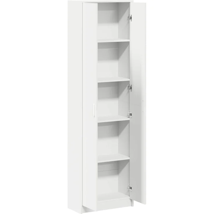 vidaXL Kleiderschrank mit Regal, Holzwerkstoff Weiß, 55 x 25 x 189 cm – Bild 5