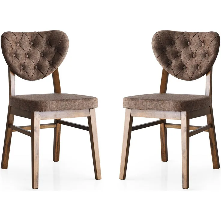 Skye Decor 'Elma - 766' Stuhlset (2-teilig), Braun, 47 x 88 x 52 cm