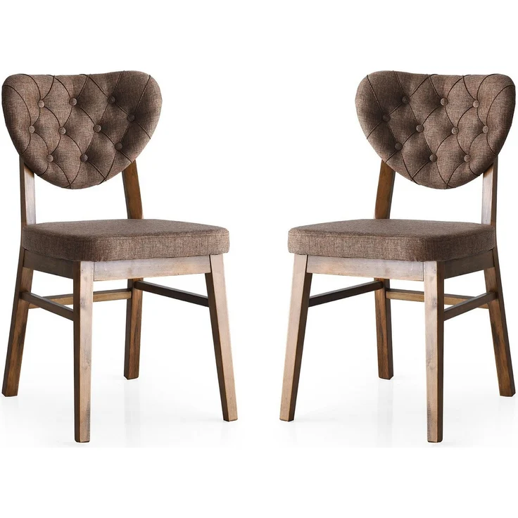 Skye Decor 'Elma - 766' Stuhlset (2-teilig), Braun, 47 x 88 x 52 cm – Bild 1