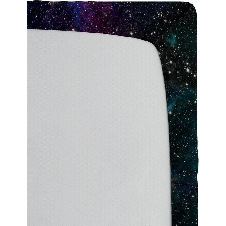 Abakuhaus Spannbettlaken Soft Dekorativer Stoff Bettwäsche Rund-um Elastischer Gummizug, Nebel Galaxy Sterne im Weltraum – Bild 3