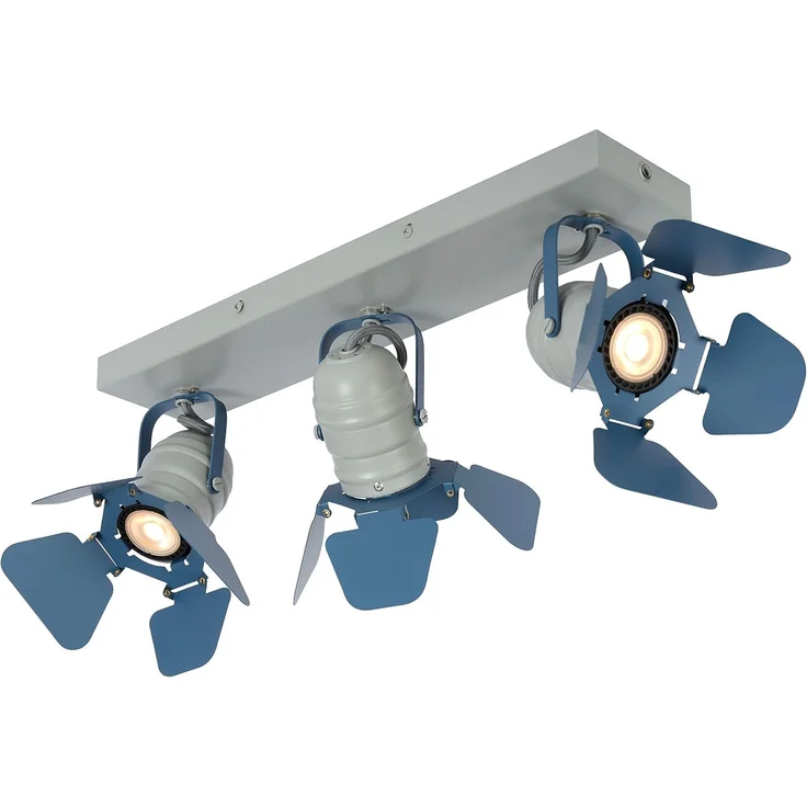 Lucide PICTO Deckenleuchte Kinderzimmer 3x GU10 Leuchtmittel Blau Deckenstrahler 19165 – Bild 2