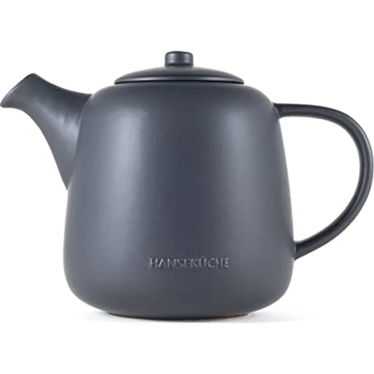 Hanseküche Teekanne Teekanne (1L), 1.3 l, (Teekanne, 1-St, inkl. Edelstahlsieb), Hochwertiges Material, Edelstahlsieb, Ergonomischer Griff – Bild 2