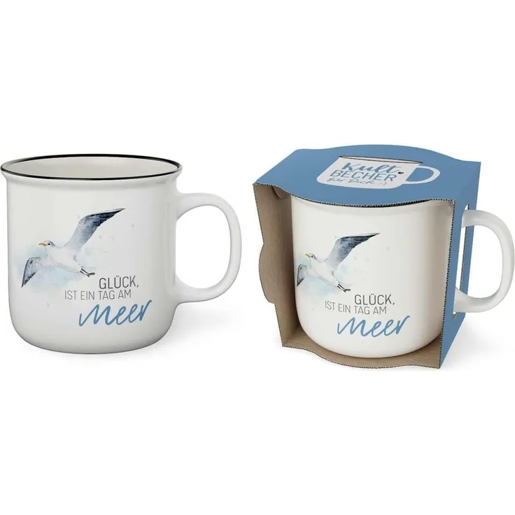 Kult-Becher Kaffeetasse Kaffee Tee Tasse 0,25l Geschenk la vida Möwe 9048611