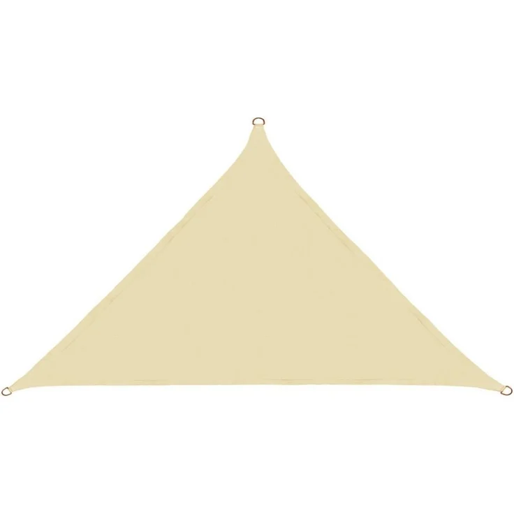 anndora Sonnensegel 3 x 3 x 4,25 m dreieckig 100% Polyester beige, wasserdichter Stoff – Bild 2