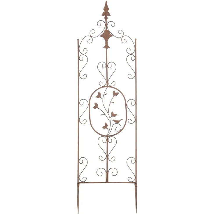 Rankgitter FALK - 35x1x122cm, Metall, Antik-Braun | Rankhilfe Kletterpflanzen Gartendekoration – Bild 2