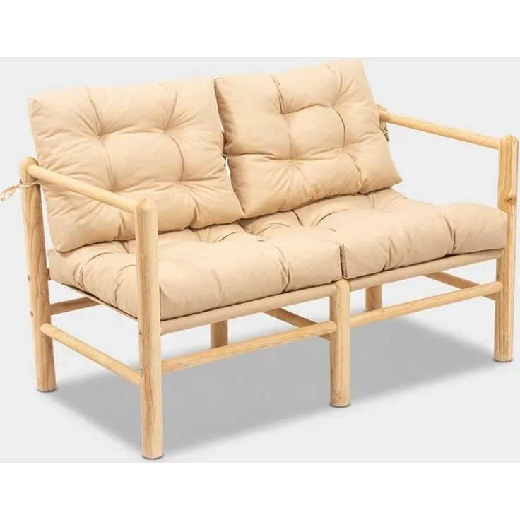 Skye Decor 'MYG04 - Cream' Garten-Sofa 2-Sitzer, Creme, 110 x 86 x 51 cm