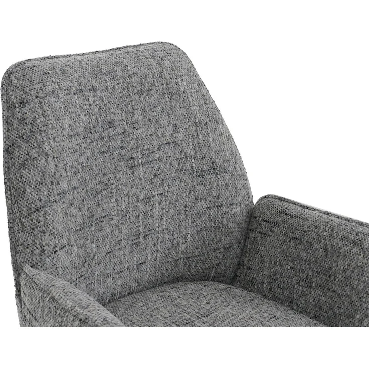 Esszimmerstuhl HWC-G67, Küchenstuhl, drehbar Auto-Position Metall Chenille (410g/m²) ~ Gestell creme, hellgrau – Bild 5