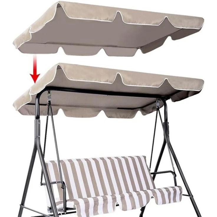 GarveeMore Schaukelstuhl Terrasse Schaukelstuhl Vordach Ersatz Vordach Abdeckung (ohne Gestell), Vordach Abdeckung(Nicht inklusive Rahmen) Doppelsitz/3-4 Sitz Veranda – Bild 4