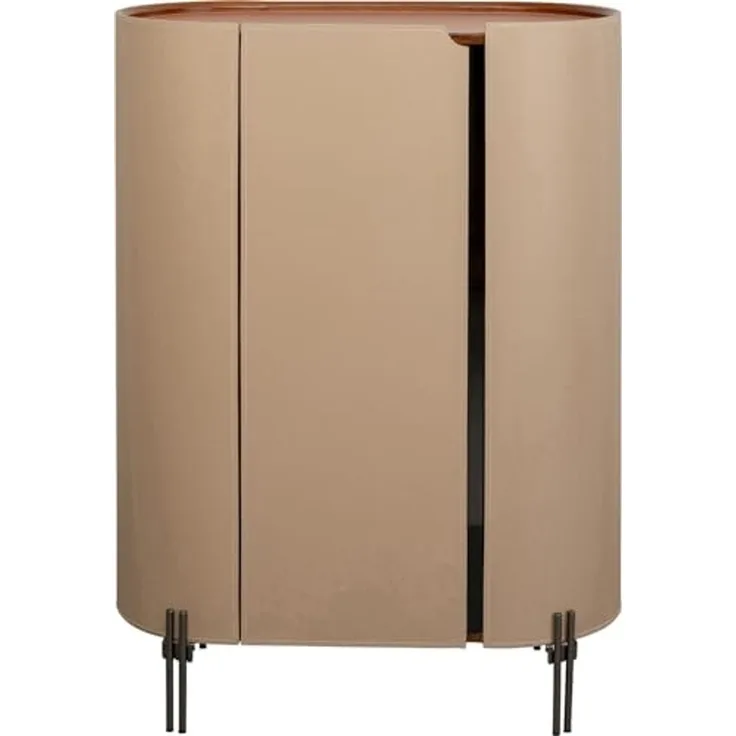 Kare Design Mehrzweckschrank Tango, Beige/Orange, 80x115 cm, Schrank, Kleiderschrank, Hochschrank, Büroschrank, Wohnzimmer