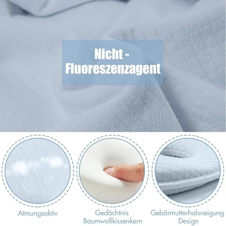 Mutig Babykissen Kopfkissen Neugeborene Memory Foam,Reisekissen, Weiches Nackenschutz Kinderkissen Geschenk für 0-12 Monate Neugeborene – Bild 2
