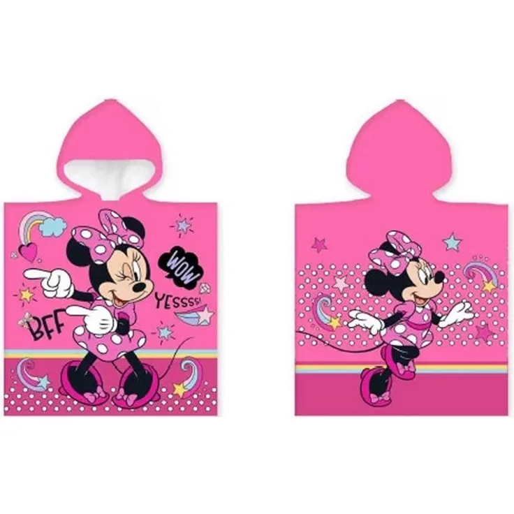 Disney Kapuzenhandtuch Badeponcho Minnie Mouse, 100% Baumwolle (1-St)