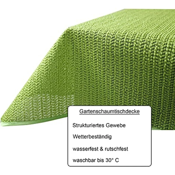 Haus und Deko Tischdecke Garten Tischdecke Outdoor PVC rechteckig Terrasse Balkon rutschfest (1-tlg) – Bild 2