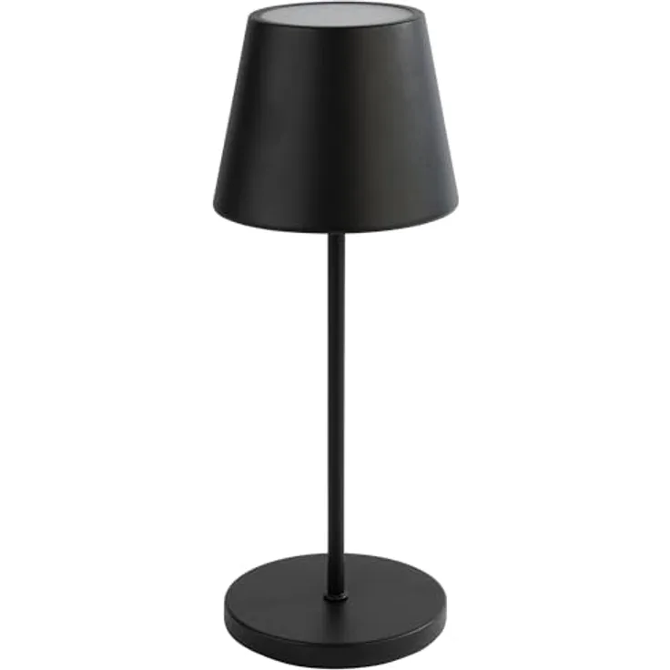 APS MERLE LED Akku-Tischleuchte schwarz, dimmbar mit 270 Lumen, 2,0 W, für Innen- und Außenbereich